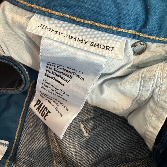 PAIGE Classic‎ Blue Denim Shorts - Picture 3 of 4